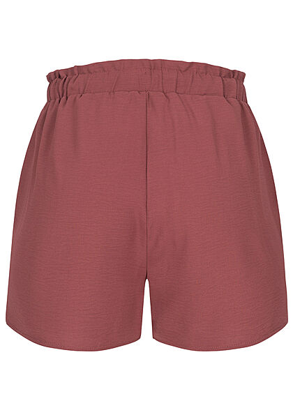 ONLY Dames Korte broek met structuurstof donker roze