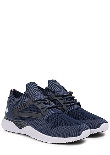 Dockers by Gerli Heren Sneaker van mesh met veters marineblauw