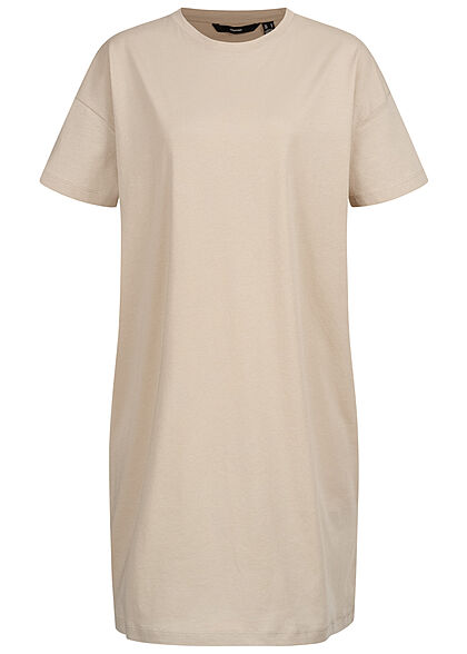 Vero Moda Dames NOOS Oversized T-shirt Jurk beige - Art.-Nr.: 22030478