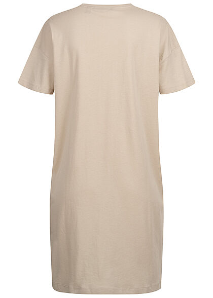 Vero Moda Dames NOOS Oversized T-shirt Jurk beige