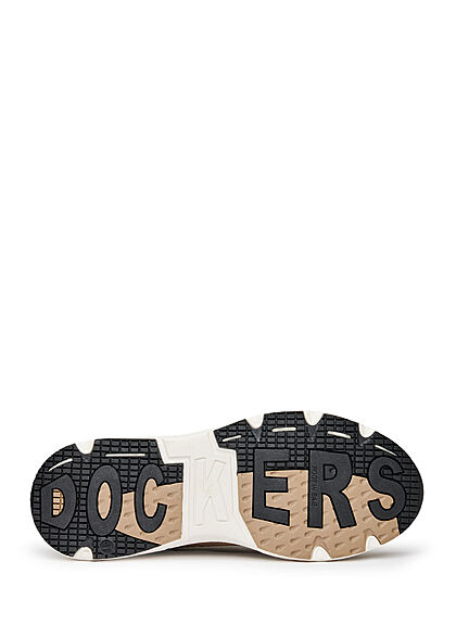 Dockers by Gerli Heren Sneaker van mesh met veters bruin