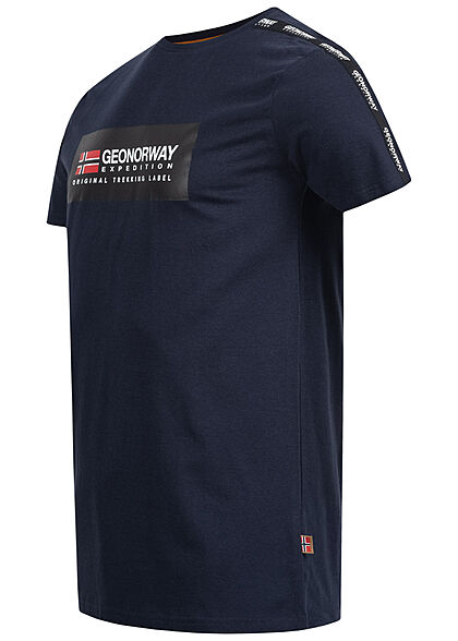 Geographical Norway Heren T-Shirt met logo-opdruk marineblauw