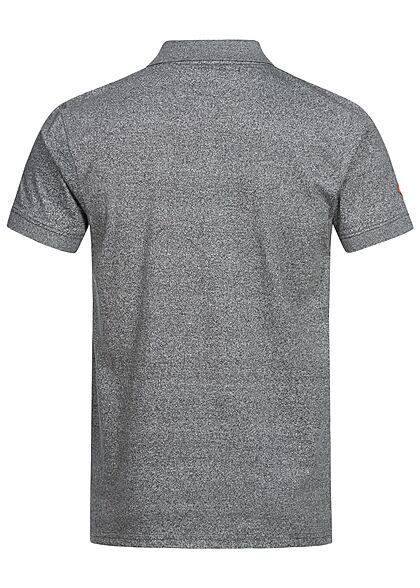 Geographical Norway Heren Polo shirt met logo strepen print grijs