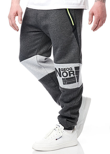 Geographical Norway Heren Sweatbroek met 2 zakken en logoprint grijs - Art.-Nr.: 22030526