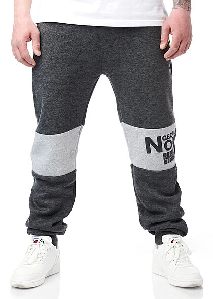 Geographical Norway Heren Sweatbroek met 2 zakken en logoprint grijs
