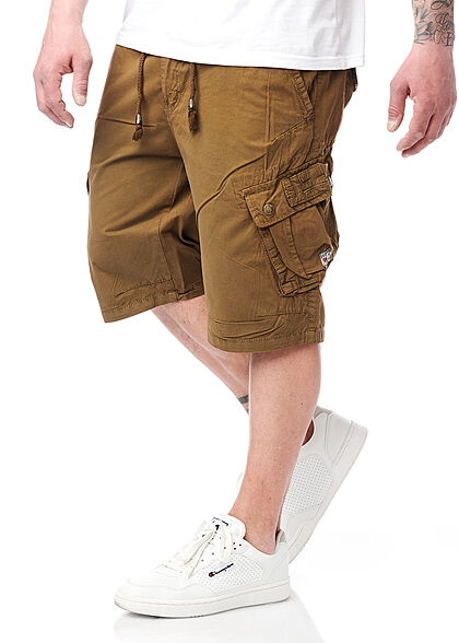 Geographical Norway Heren Bermuda Shorts met 6 zakken kaki