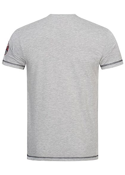 Canadian Peak Heren T-Shirt met logo-opdruk grijs