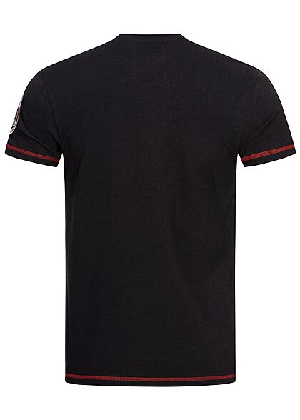 Canadian Peak Heren T-Shirt met logo-opdruk zwart