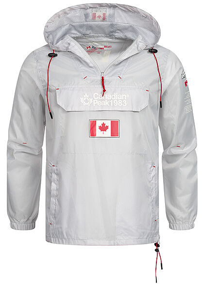 Canadian Peak Heren Windjack met 2 ritszakken lichtgrijs