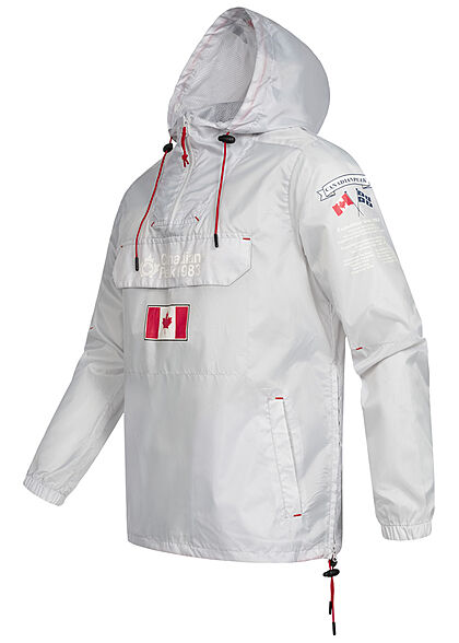 Canadian Peak Heren Windjack met 2 ritszakken lichtgrijs