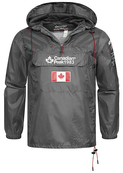 Canadian Peak Heren Windjack met 2 ritszakken donkergrijs