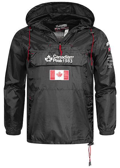 Canadian Peak Heren Windjack met 2 ritszakken zwart