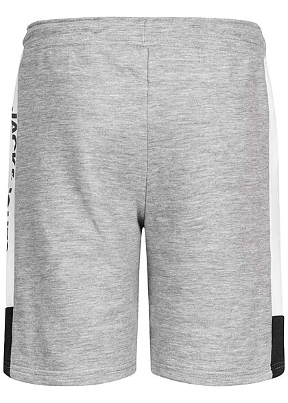 Jack and Jones Junior Korte broek met logo-opdruk wit zwart