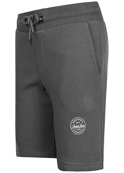 Jack and Jones Junior Korte broek met trekkoordjes en 2 zakken donkergrijs