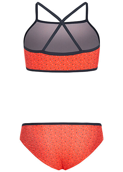 Geld rubber Grap Worden Name it Kids Meisje Bikini met print marineblauw rood