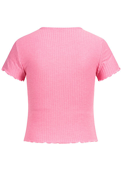 ONLY Dames NOOS T-shirt met ruches roze