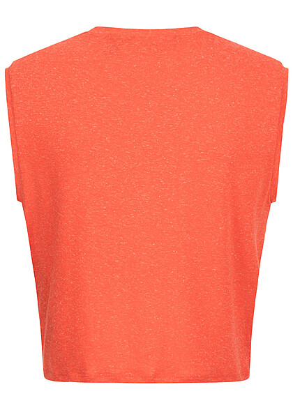 Vero Moda Dames Mouwloze top met knoopdetail oranje