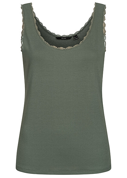 Vero Moda Dames NOOS Top met kant groen
