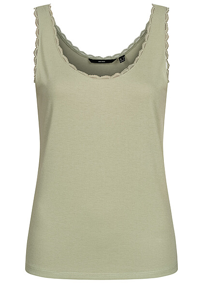 Vero Moda Dames NOOS Top met kant lichtgroen