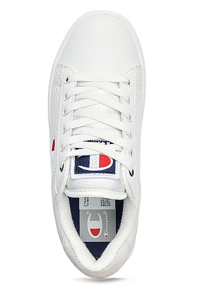 Champion Dames Kunstleder Sneaker met veters wit