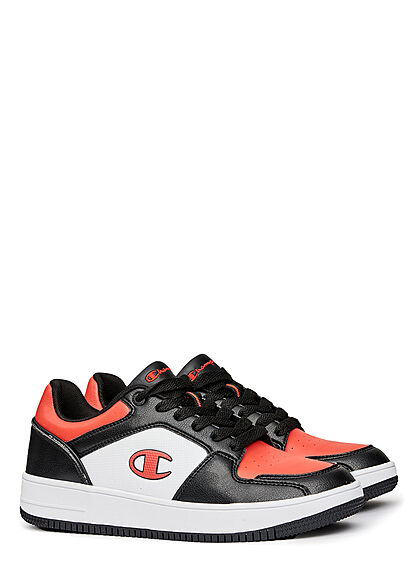 Champion Heren 2-Tone Sneaker van kunstleer wit zwart rood