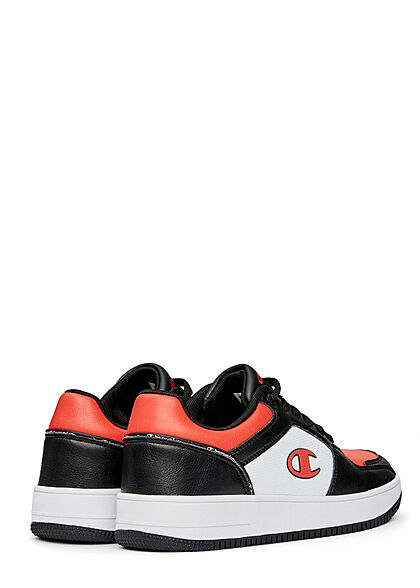 Champion Heren 2-Tone Sneaker van kunstleer wit zwart rood