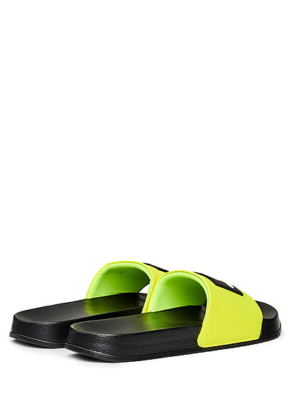 Champion Heren 2 Tone Slipper met logo zwart geel