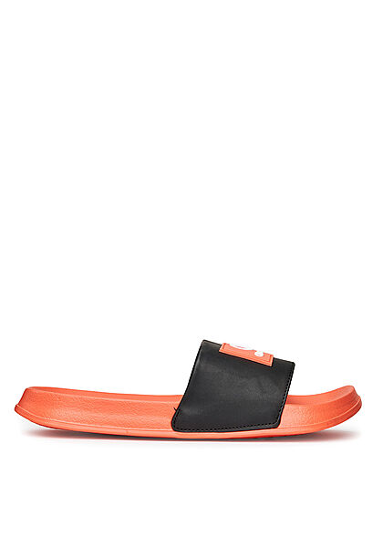 Champion Heren 2-Tone Slipper met logo oranje zwart