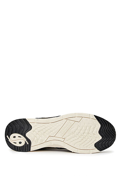 Dockers by Gerli Heren Mesh Sneaker met veters zwart grijs bruin