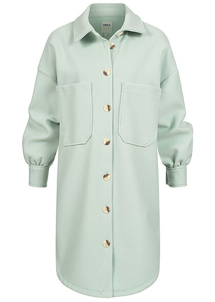 ONLY Dames NOOS Oversized Jas met 2 borstzakken turkoois