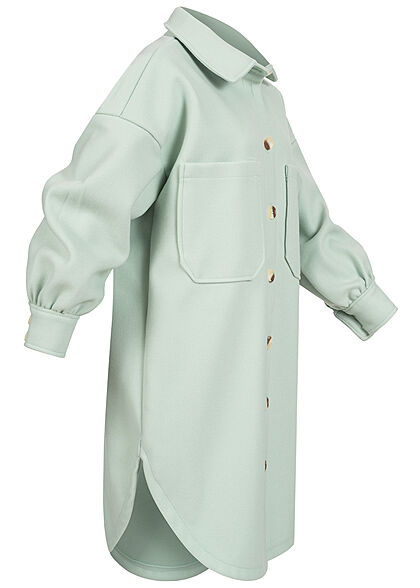 ONLY Dames NOOS Oversized Jas met 2 borstzakken turkoois