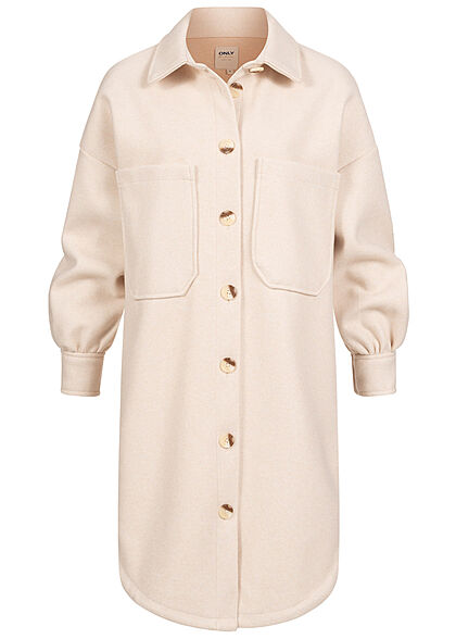 ONLY Dames NOOS Oversized Jas met 2 borstzakken lichtgrijs