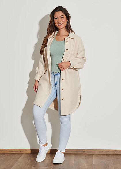 ONLY Dames NOOS Oversized Jas met 2 borstzakken lichtgrijs