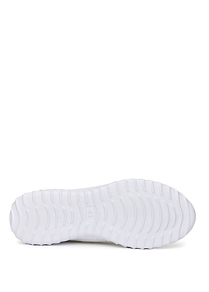 Tom Tailor Heren Running Mesh Sneaker met veters wit