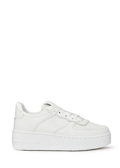 Seventyseven Lifestyle Dames Plateau Sneaker met veters wit
