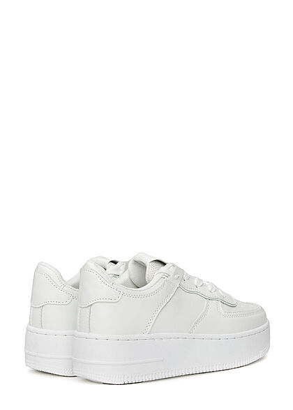Seventyseven Lifestyle Dames Plateau Sneaker met veters wit