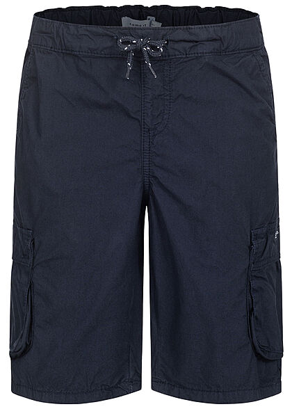 Name it Kids Jongens Cargo Shorts met 4 zakken marineblauw