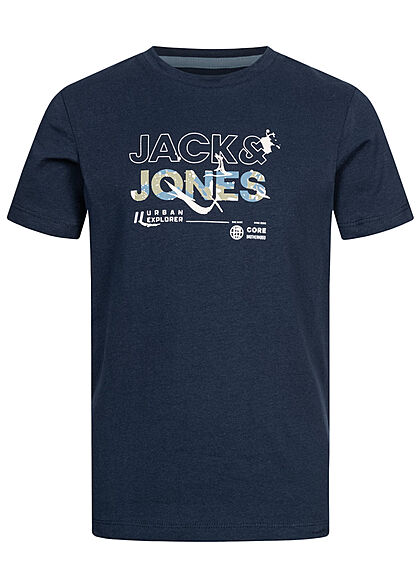 Jack and Jones Junior T-Shirt met logo-opdruk marineblauw