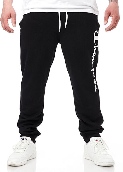 Champion Heren Sweatbroek met 2 zakken en logoprint zwart wit