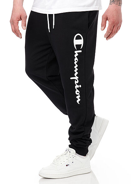 Champion Heren Sweatbroek met 2 zakken en logoprint zwart wit