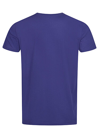 Champion Heren T-Shirt met O-hals en logoprint blauw