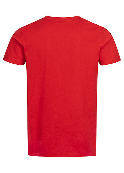 Champion Heren T-Shirt met O-hals en logoprint rood