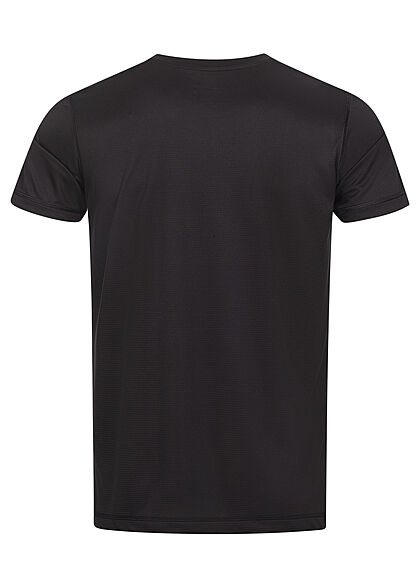 Champion Herren T-Shirt mit Rundhals Logo Print schwarz