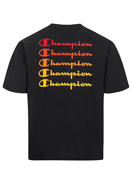 Champion Heren Custom Fit T-shirt met logoprint zwart