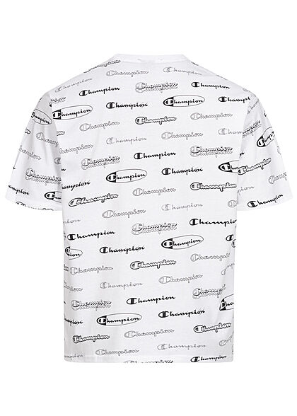 Champion Heren Custom Fit T-shirt met logoprint wit zwart