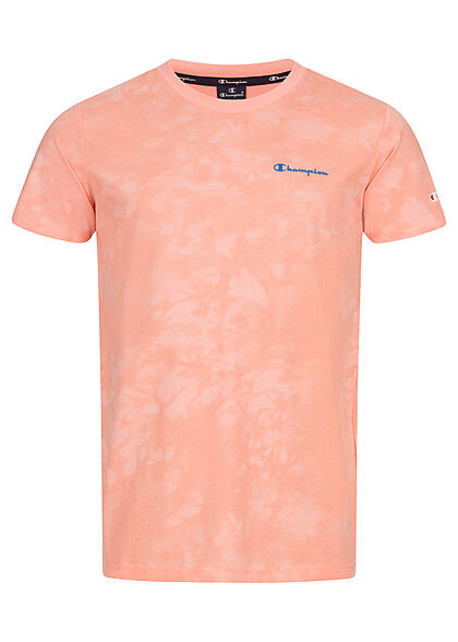 Champion Heren T-Shirt met 3D-opdruk oranje blauw