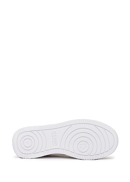 Tom Tailor Denim Dames Plateau Sneaker velours optisch wit grijs