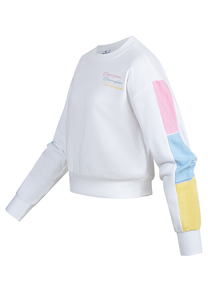 Champion Dames Trui met logo-opdruk wit multicolor