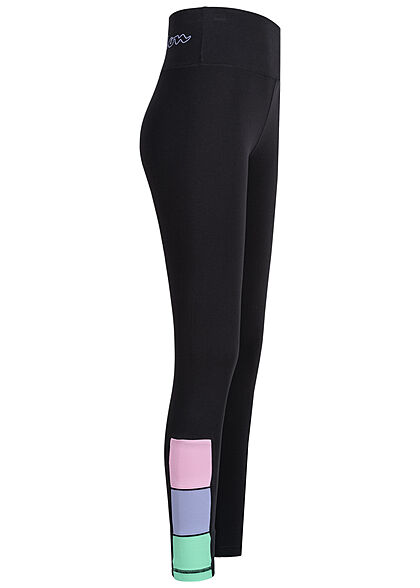 Champion Dames Legging met logo-opdruk color block zwart