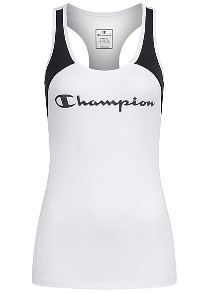 Champion Dames Tank Top met logo-opdruk wit zwart